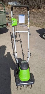 lot 91 image: Greenworks 8.5 Amp Corded Cultivator