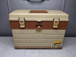 lot 74 image: Vintage Plano Tackle Box