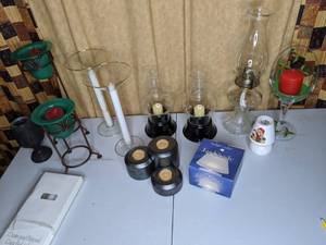 lot 224 image: Candles and Candle Holders