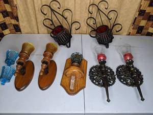lot 210 image: Wall Mount Candleholders