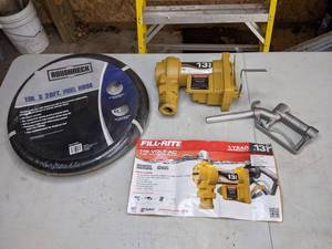 lot 45 image: Fill-Rite Fuel Transfer Pump, Nozzle & 20 Ft. Fuel Hose