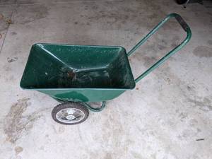 lot 46 image: Two Wheeled Metal Garden Cart