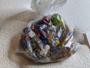 lot 180 image: Bag of Marbles, Shooters & Dice