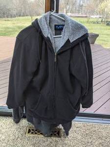lot 196 image: Two Mens Lined Zip Up Hoodies - M & XXL