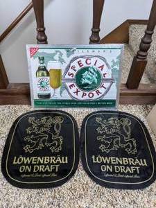 lot 156 image: Three Beer Signs Special Export & Lowenbrau