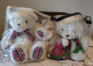 lot 161 image: Two Festive Teddy Bears
