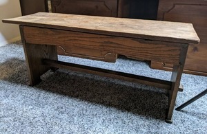 lot 168 image: Rustic Piano Bench with 70s and 80s Sheet Music