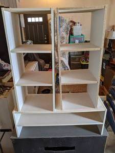 lot 363 image: Particle Board Shelving Three Pieces