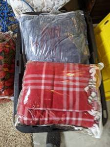 lot 336 image: Tote Filled with Blankets