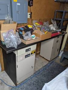 lot 406 image: Two Storage Cabinets & A Heap of Hardware