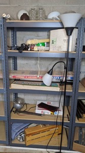 lot 418 image: Floor Lamp & Contents of Shelf
