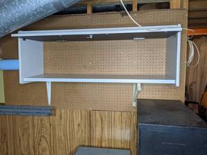 lot 420 image: Pair of Large Wall Mount Garage Shelves