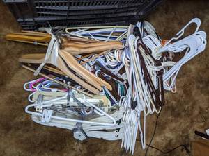 lot 431 image: Lot of Plastic and Wood Hangers