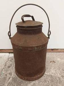 Vintage Milk Tin With Handle
