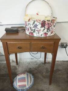 Singer Sewing Machine And Cabinet