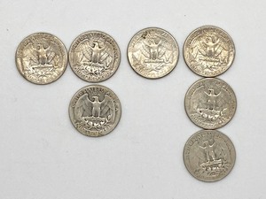 Seven Silver Quarters 1938, 1939, 1940 & 1941