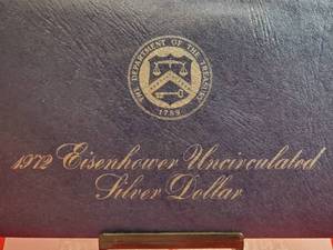 Uncirculated U.S. Mint 1972 Eisenhower Silver Dollar
