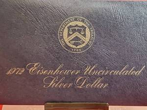 Uncirculated U.S. Mint 1972 Eisenhower Silver Dollar