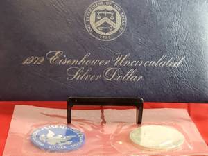 Uncirculated U.S. Mint 1972 Eisenhower Silver Dollar