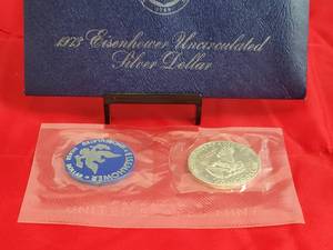 Uncirculated U.S. Mint 1973 Eisenhower Silver Dollar