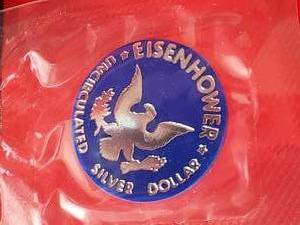 Uncirculated U.S. Mint 1973 Eisenhower Silver Dollar