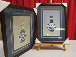 ASIAN SILK EMBROIDERY ART, FRAMED - NEW