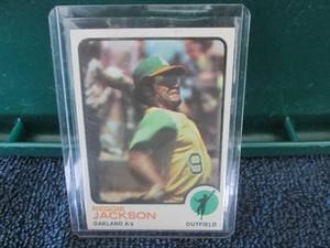 lot 501 image: 1973 Topps Reggie Jackson Card...