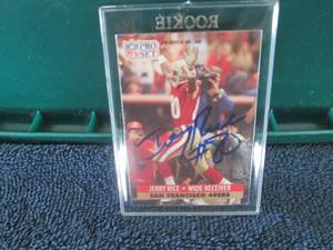 lot 510 image: Jerry Rice Autograph w Certificate...