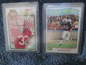 lot 528 image: O. J Simpson Topps Cards...