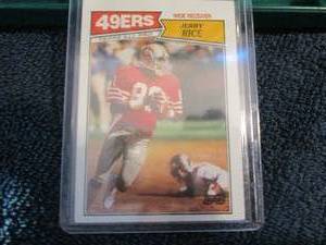 lot 541 image: 1987 Topps Jerry Rice Card...