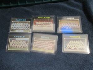 lot 556 image: 6 1971 Topps Team Baseball Cards...