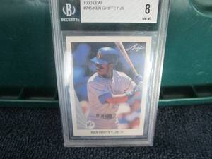 lot 570 image: 1990 Leaf Ken Griffey Jr. Graded 8 ...