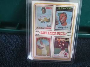 lot 609 image: 1974 Topps Hank Aaron Card...