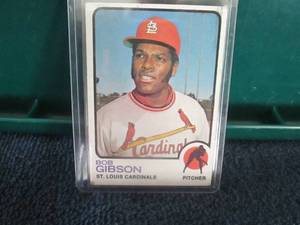 lot 611 image: 1973 Topps Bob Gibson Card...