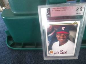 lot 633 image: 1990 Sammy Sosa Rookie Graded 8.5...