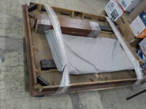 lot 34 image: Wood Dining Table 42 x 54 with one ...