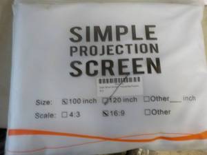 lot 82 image: 120 Simple Projection Screen...