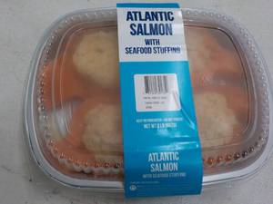 lot 102 image: 2 lb. pkg Frozen Atlantic Salmon wi...