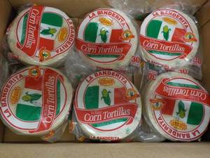 lot 129 image: 6 pkgs - 30 each White Corn Tortill...