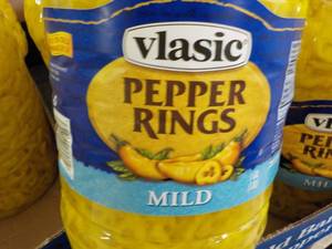 lot 166 image: Gallon Jars Vlasic Pepper Rings Mil...