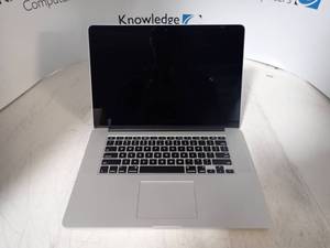 lot 1 image: 2015 Apple&nbspMacBookPro11,4&nbspINTEL(R) CORE(TM) I7-4770HQ CPU  2.20GHZ  16GB DDR3L SDRAM  256GB SSD  15.4 2880 x 1880 resolution LCD Screen (Includes IOS)(Includes Charger) 