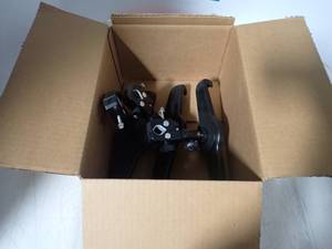 lot 51 image: Grifiti Nootle Tablet Holder (x3) &nbspfor Standard to Large iPads and Other Tablets Light user wear All black stands 