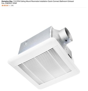 ASSORTED HAMPTON BAY 11080 CFM CEILING MOUNT EXHAUST FAN. SEE PICTURES