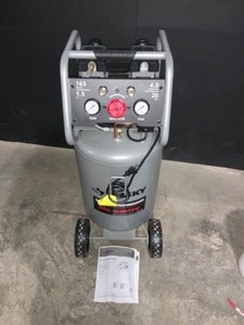 HUSKY 20 GAL. VERTICAL ELECTRIC-POWERED SILENT AIR COMPRESSOR. SEE PICTURES