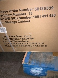 HUSKY READY-TO-ASSEMBLE 22-GAUGE STEEL FREESTANDING GARAGE CABINET IN BLACK (48 IN. W X 72 IN H X 18 IN D) SEE PICTURES