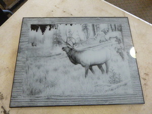 Elk Reversed Etching