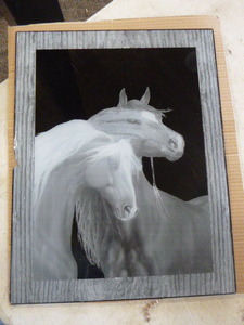 Horses Reversed Etching