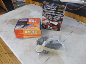 Tow Truck in a Box and Pops-a-Dent