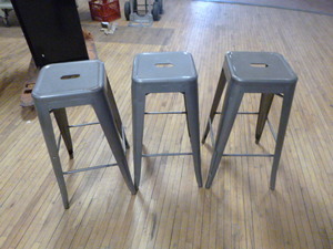3 Metal Bar Stools
