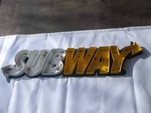 Vintage Subway Neon With Or Without Neon 66x14 (Neon Can Be Added By Seller)